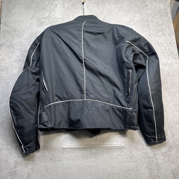 Vanson Cobra Mark 2 Black Leather Motorcycle Jacket Armor USA Made Large - Picture 11 of 16